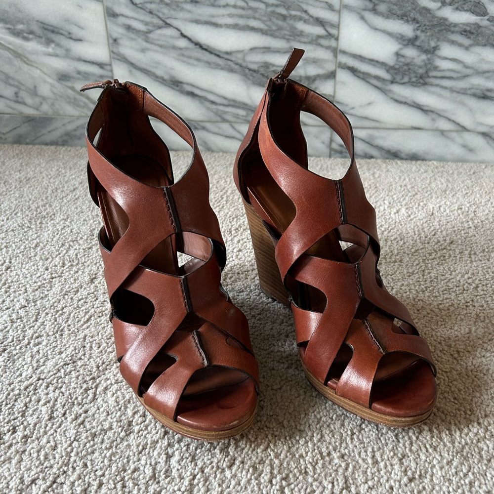 Cole Haan strappy wedges, very good condition